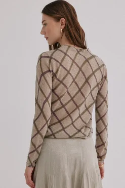 Hoss Intropia Nora. Top estampado Beige New