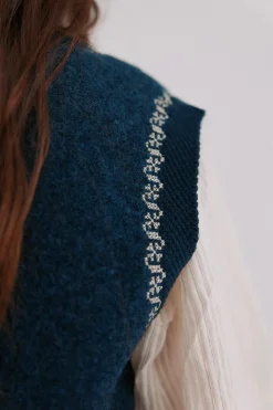 Hoss Intropia Nunzia. Chaleco bordado Azul Sale