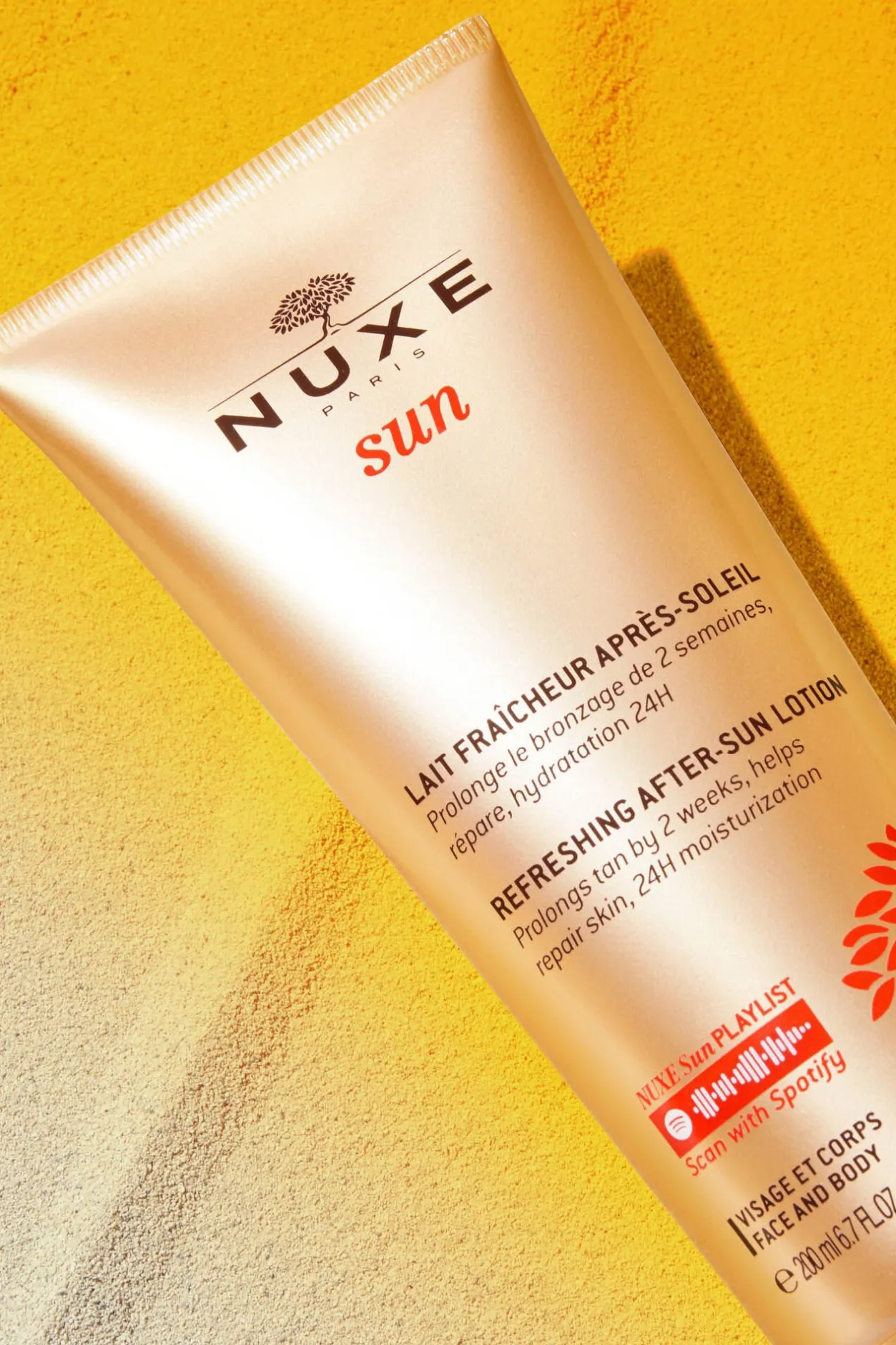 Nuxe Sun Leche facial y corporal refrescante para después del sol Naranja New