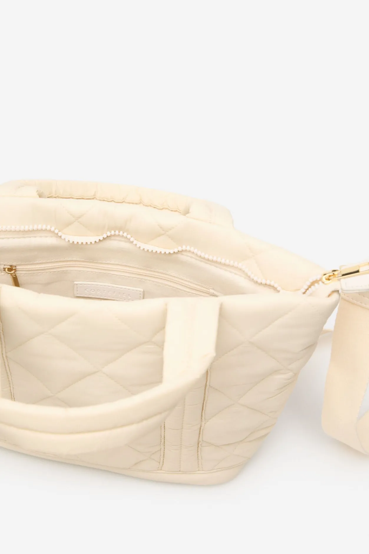 Cortefiel Nylon acolchado porque Marfil Discount