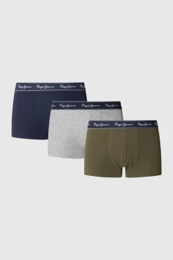 Pepe Jeans Pack 3 boxer liso con logo estampado Hot