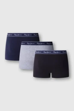 Pepe Jeans Pack 3 boxer lisos negro New