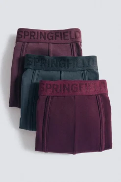 Springfield Pack 3 boxers burdeos Discount