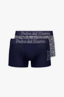 Pedro del Hierro Pack 2 boxers punto Azul Sale
