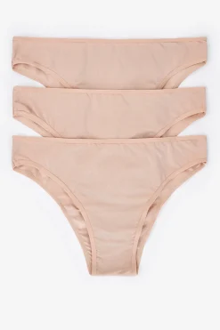 Women'secret Pack 3 bragas brasileñas de microfibra nude Sale