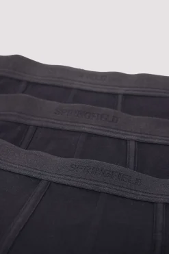 Springfield Pack 3 bóxers básicos negro Outlet