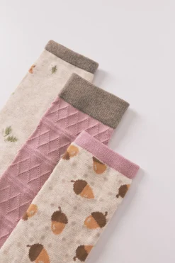 Women'secret Pack 3 calcetines largos ardillas estampado Sale