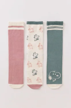 Women'secret Pack 3 calcetines largos Snoopy estampado Sale