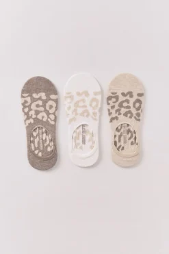 Women'secret Pack 3 calcetines slip on leopardo estampado Hot