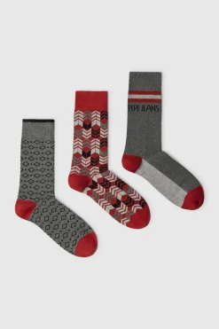 Pepe Jeans Pack 3 calectines geométrico gris New