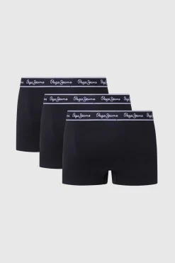 Pepe Jeans Pack 3 calzoncillos algodón elástico negro Best