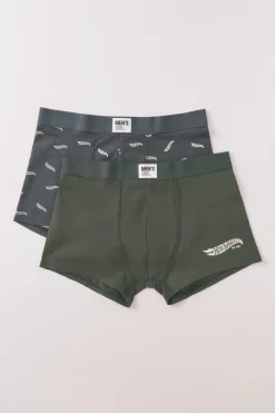 Women'secret Pack 2 calzoncillos bóxer algodón "Hotwheels" kaki Clearance