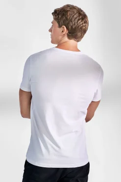 Bread & Boxers Pack 2 camisetas elásticas cuello pico blanco Hot