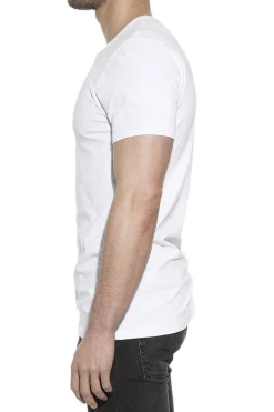 Bread & Boxers Pack 2 camisetas elásticas cuello caja algodón orgánico blancas blanco Hot