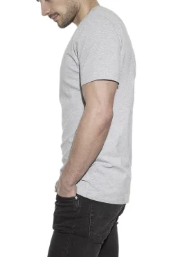 Bread & Boxers Pack 2 camisetas elásticas cuello caja algodón orgánico melange gris Discount