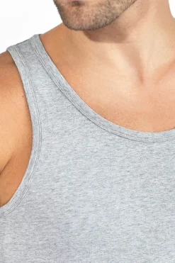 Bread & Boxers Pack 2 camisetas lisas sin mangas es gris Outlet