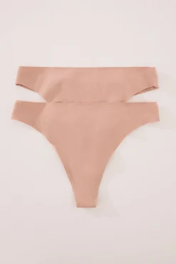 Women'secret Pack 2 tangas de algodón sin costuras nude Best