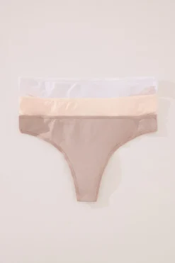 Women'secret Pack 3 tangas microfibra blanco Hot