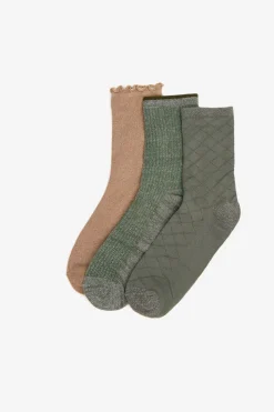 Cortefiel Pack calcetines lurex Estampado verde Sale