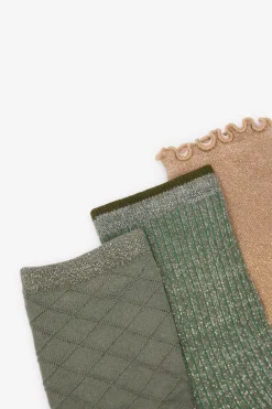 Cortefiel Pack calcetines lurex Estampado verde Sale