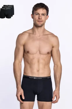 Punto Blanco Pack de 3 boxers algodón negro