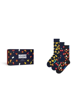 Happy Socks Pack de 3 calcetines con comida azul Outlet