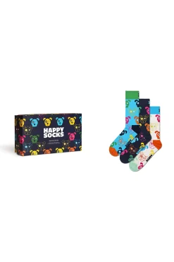 Happy Socks Pack de 3 calcetines mixtos de perros azul