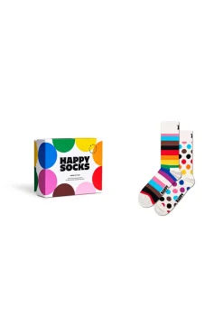 Happy Socks Pack de 2 calcetines Orgullo blanco Clearance