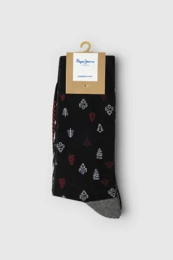 Pepe Jeans Pack de 3 calcetines rayas Navidad negro Discount