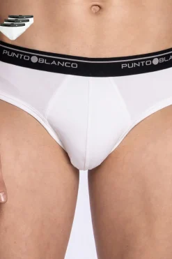 Punto Blanco Pack de 3 slips algodón blanco Sale
