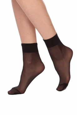 Ivette Bridal Pack2 Tobilleros ancho maxi 20dn negro