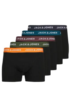 Jack & Jones Pack x5 bóxers lisos negro