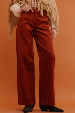 Hoss Intropia Pamela. Pantalón wide leg Vino Sale