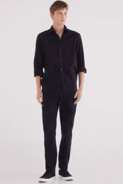 Springfield Pantalón 5 bolsillos color slim fit negro