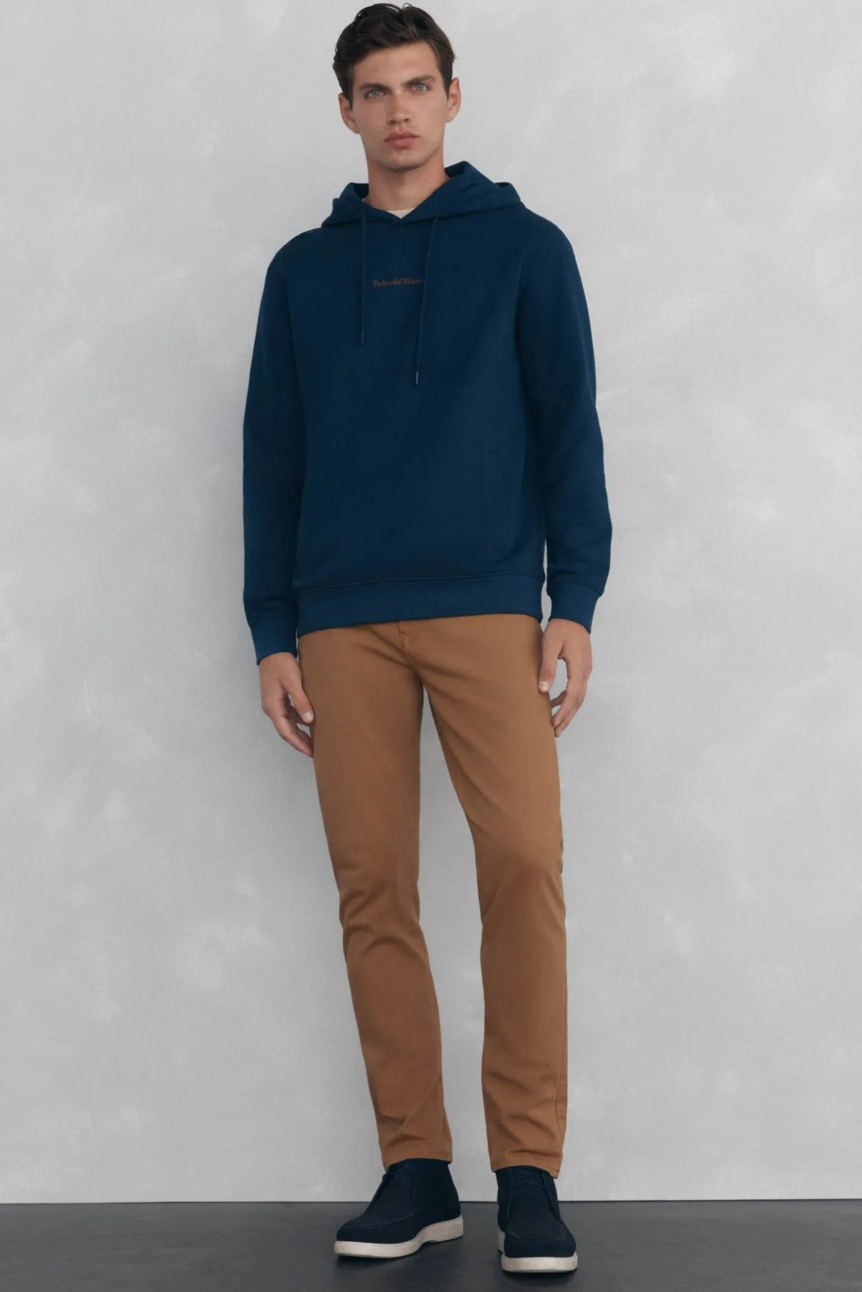 Pedro del Hierro Pantalón 5 bolsillos color slim fit Gris Online