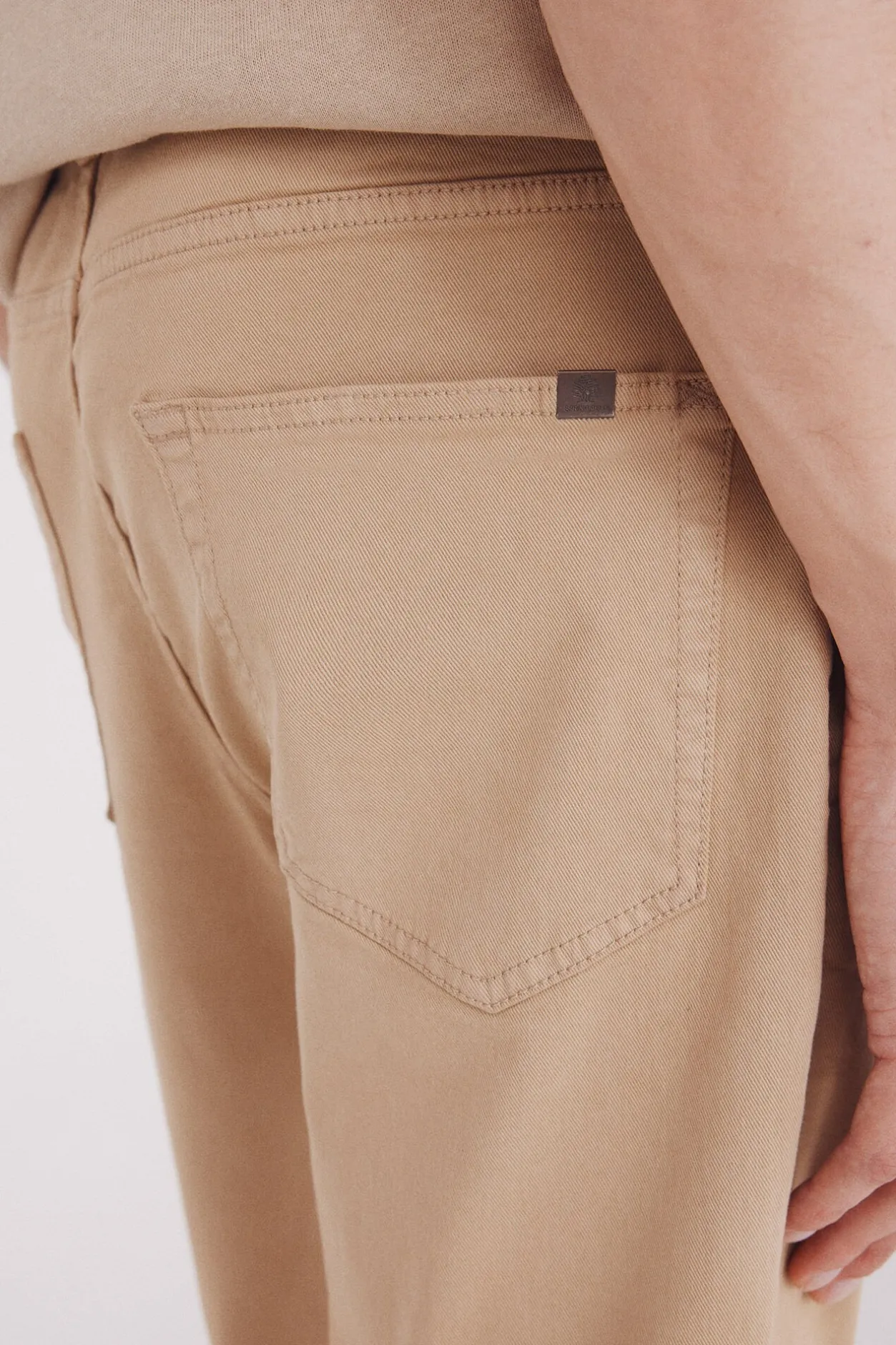 Springfield Pantalón 5 bolsillos color slim fit beige Online