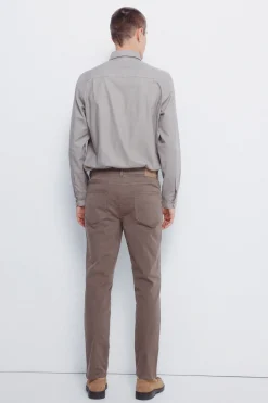 Springfield Pantalón 5 bolsillos color slim fit nude