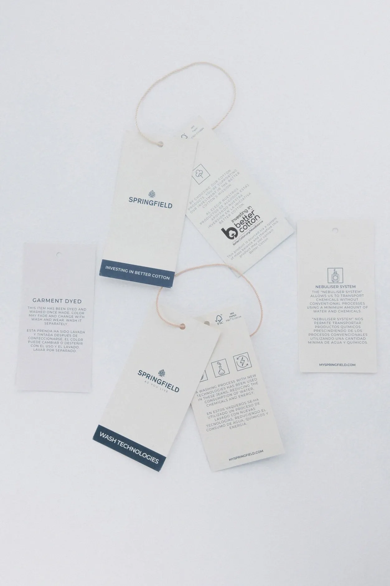 Springfield Pantalón 5 bolsillos color slim fit nude