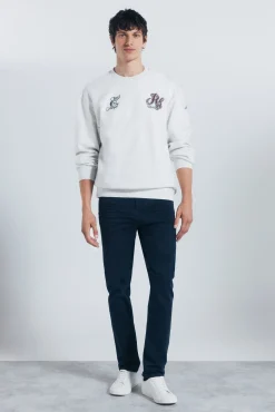 Springfield Pantalón 5 bolsillos color slim fit azul Hot