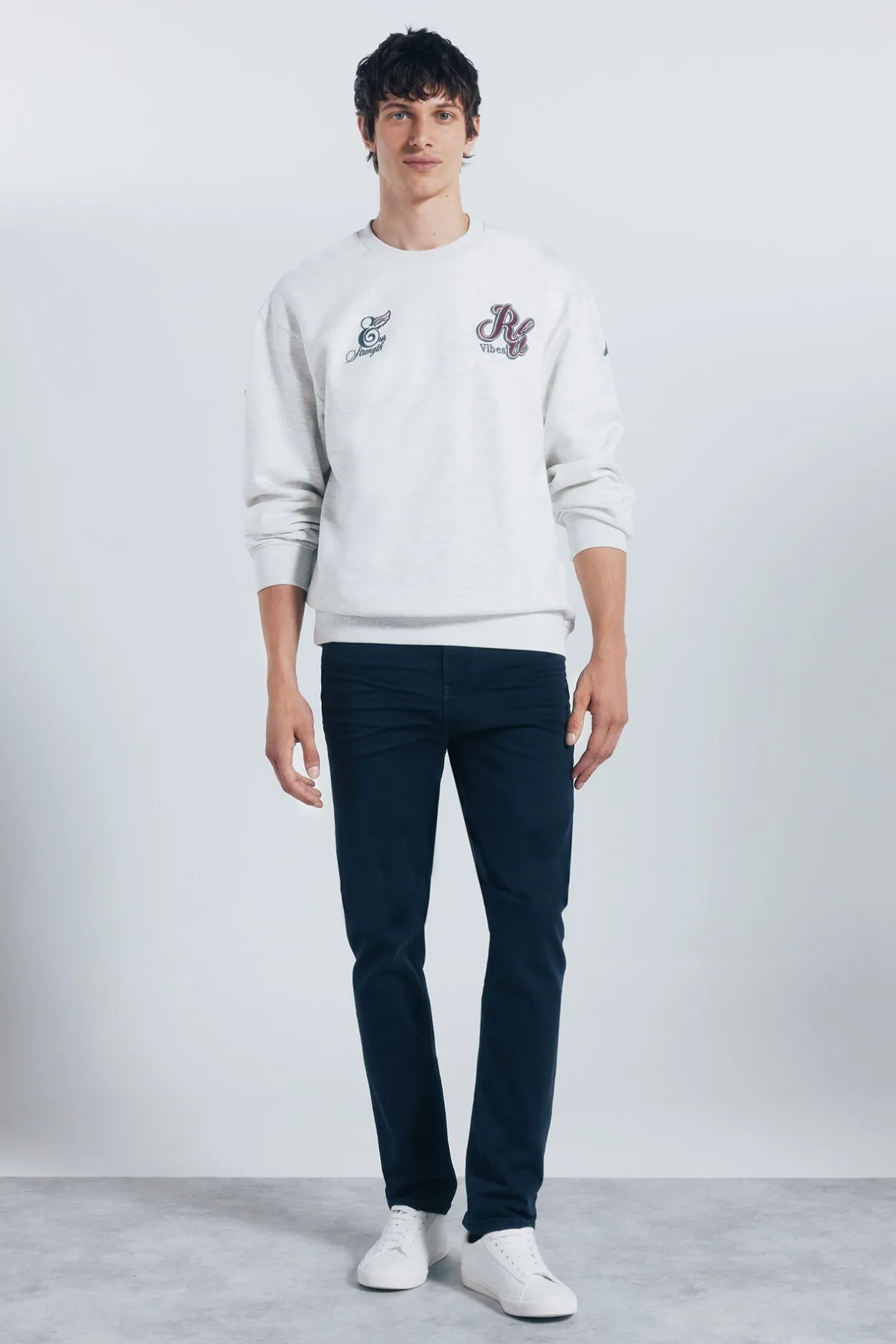 Springfield Pantalón 5 bolsillos color slim fit azul Hot