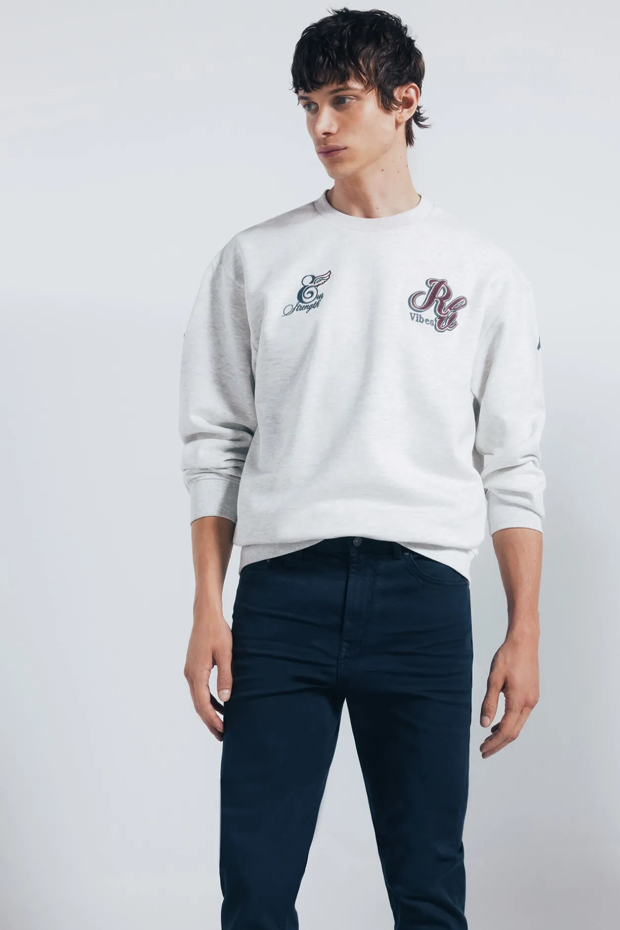 Springfield Pantalón 5 bolsillos color slim fit azul Hot