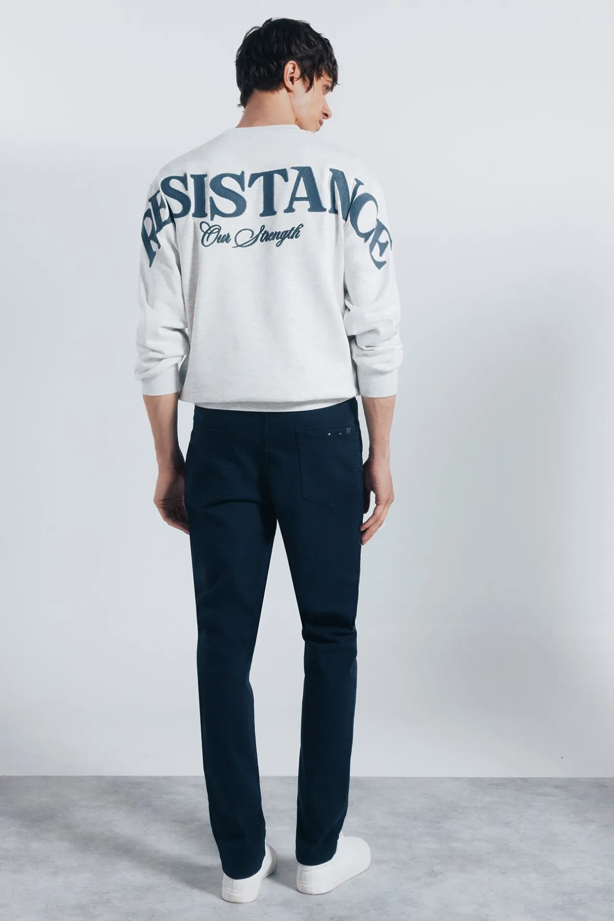 Springfield Pantalón 5 bolsillos color slim fit azul Hot