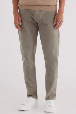Springfield Pantalón 5 bolsillos color slim fit kaki Discount