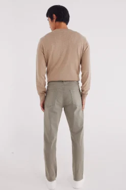 Springfield Pantalón 5 bolsillos color slim fit kaki Discount