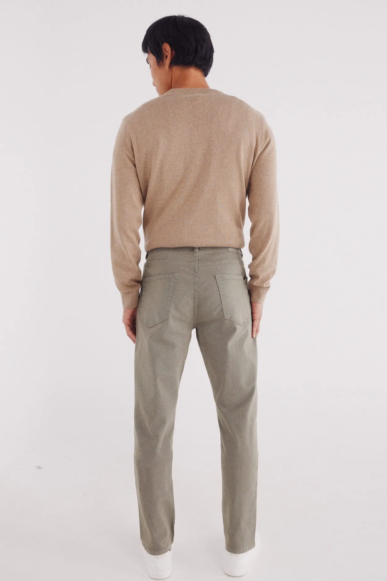 Springfield Pantalón 5 bolsillos color slim fit kaki Discount