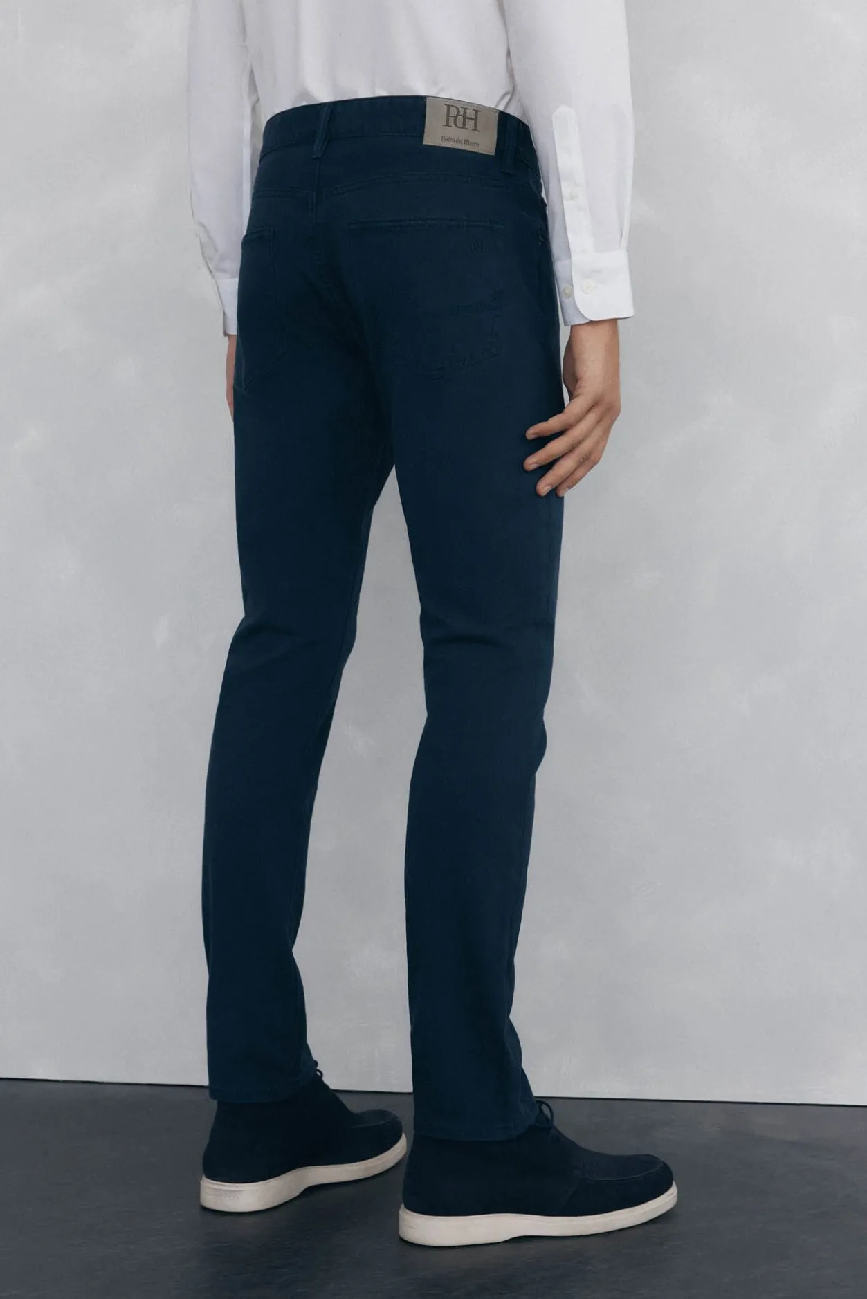 Pedro del Hierro Pantalón 5 bolsillos color slim fit Azul Online