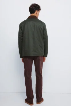 Springfield Pantalón 5 bolsillos color slim fit marr&oacute;n Discount