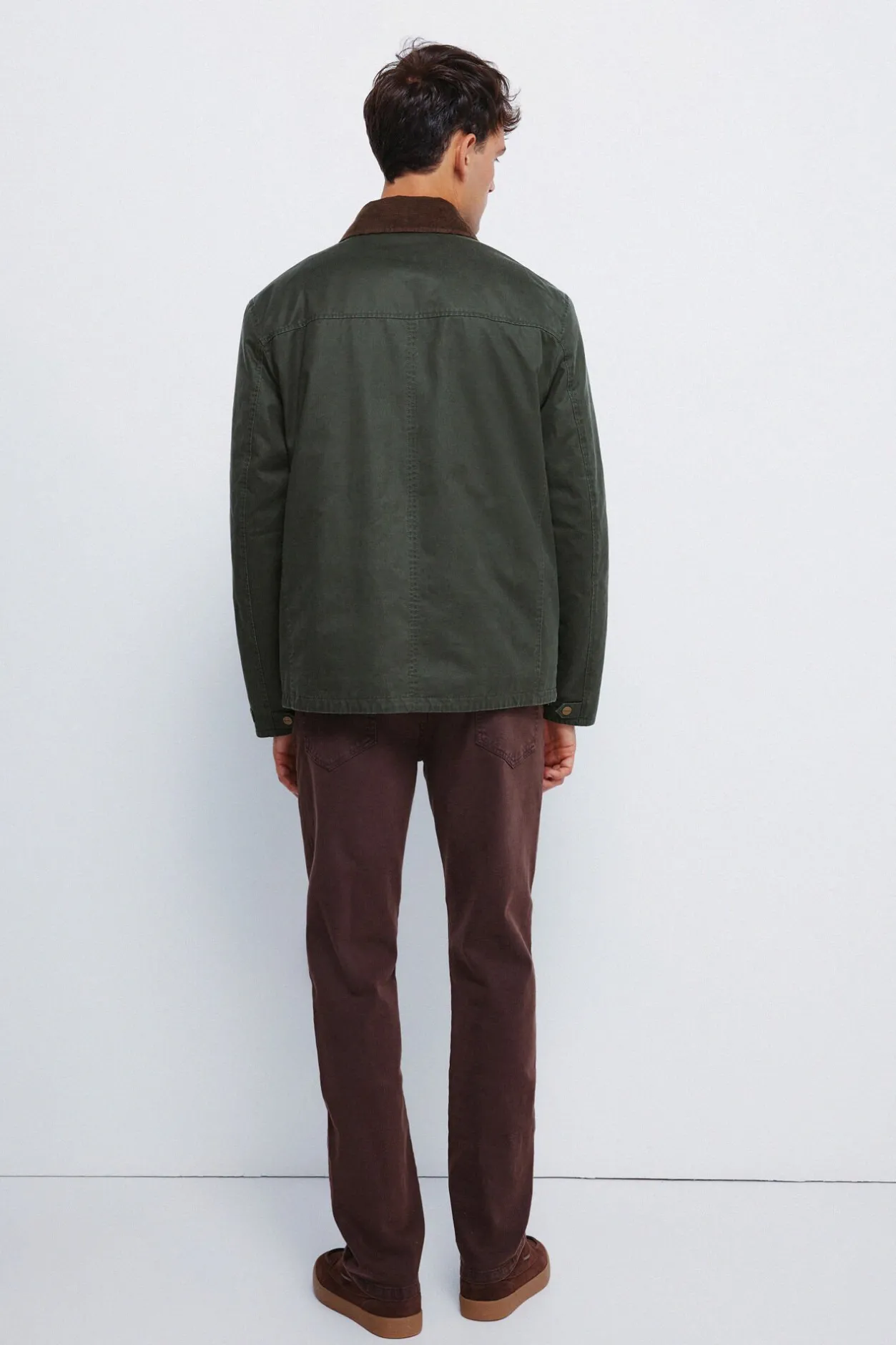 Springfield Pantalón 5 bolsillos color slim fit marr&oacute;n Discount