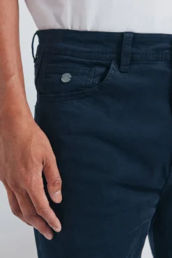 Springfield Pantalón 5 bolsillos color slim fit azul Sale