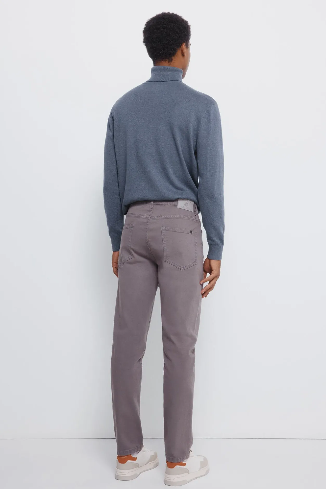 Springfield Pantalón 5 bolsillos color slim fit gris Clearance